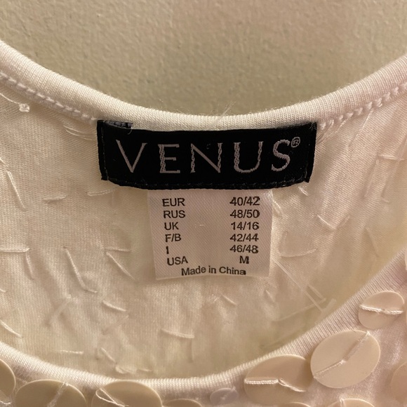 Venus White Sequin Dress Size Medium - Picture 2 of 4